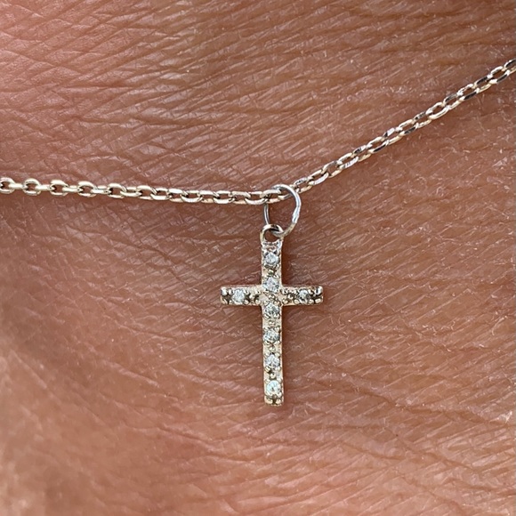 Sterling Silver Cross Ankle Bracelet - Picture 4 of 10